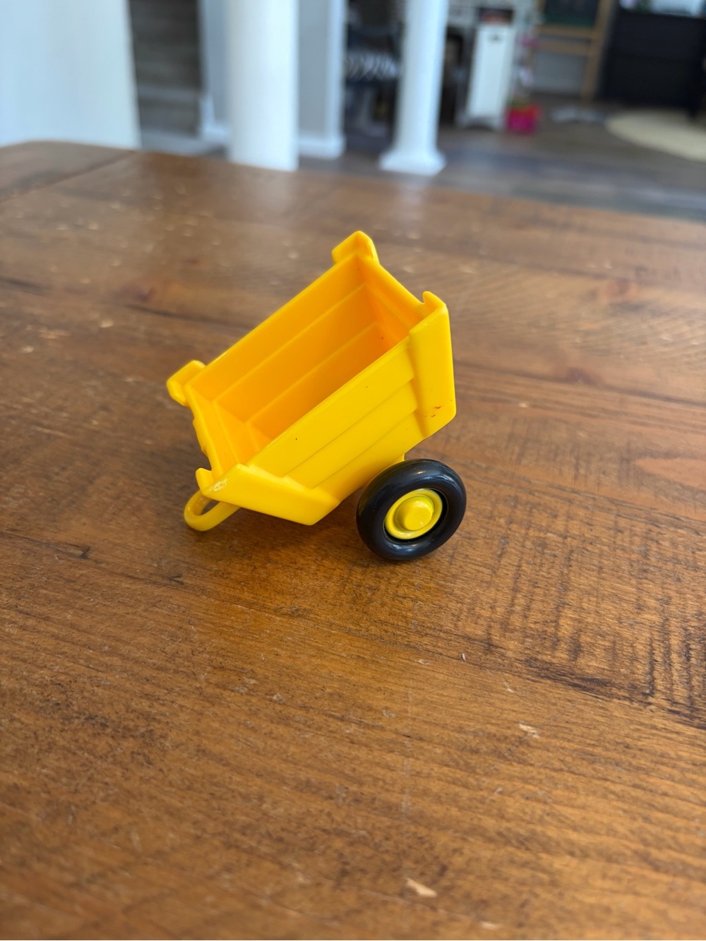 John Deere Yellow Toy Tow Cart Wagon Replacement as is